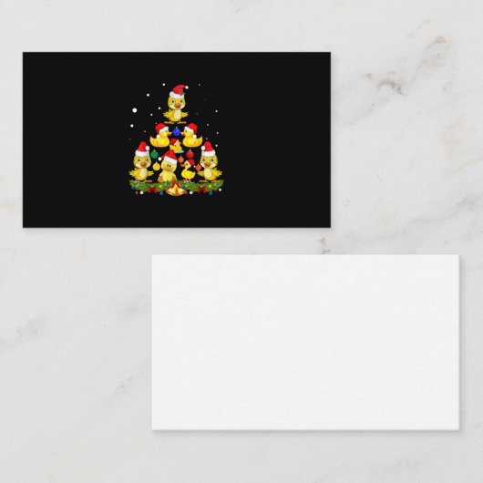 Duck kerstboom visitekaartje (Voorkant / Achterkant)