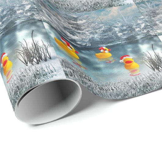Duck Kerstmis Cadeaupapier (Rol Hoek)