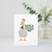 Duck Kerstpun: Een kwart kerstfeest hebben Briefkaart (Staand voorkant)