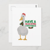 Duck Kerstpun: Een kwart kerstfeest hebben Briefkaart (Voorkant / Achterkant)