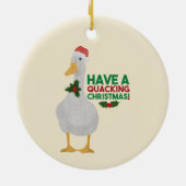 Duck Kerstpun: Een kwart kerstfeest hebben Keramisch Ornament (Achterkant)