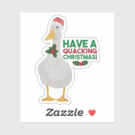 Duck Kerstpun: Een kwart kerstfeest hebben Sticker