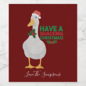 Duck Kerstpun: Een kwart kerstfeest hebben Wijn Etiket (Enkel label)