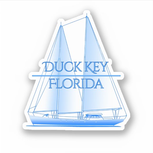 Duck Key Coastal Nautical Sailor Sticker (Voorkant)
