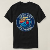 Duck Key Florida FL -  ontwerp van Nautical Waves T-shirt (Design voorkant)