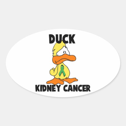 Duck Kidney Cancer Ovale Sticker (Voorkant)