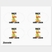 Duck Kidney Cancer Ovale Sticker (Vel)