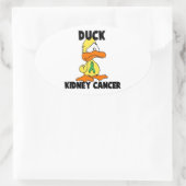 Duck Kidney Cancer Ovale Sticker (Tas)