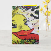 Duck kind Verjaardagskaart Kaart (Gele Bloem)