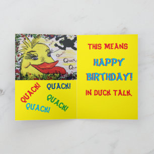 Duck kind Verjaardagskaart Kaart