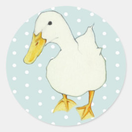 Duck Kiss stippen Round Sticker
