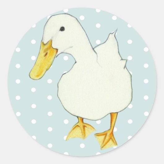 Duck Kiss stippen Round Sticker (Voorkant)