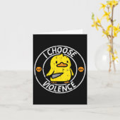 Duck Knife Ik Kies Grappig Sarcasme Joke Humor Gag Kaart (Gele Bloem)