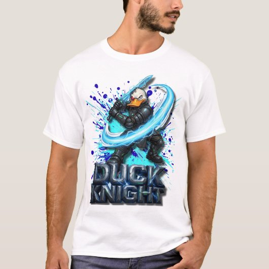 Duck Knight 3D Cyber Duck Warrior T-shirt (Voorkant)