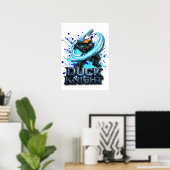 Duck Knight 3D Cyber Duck Warrior T-shirt Poster (Thuiskantoor)