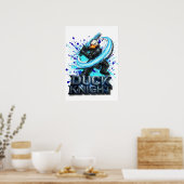 Duck Knight 3D Cyber Duck Warrior T-shirt Poster (Keuken)