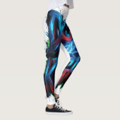 Duck Knight 3D Cyber Graffiti Logo Leggings (Rechts)