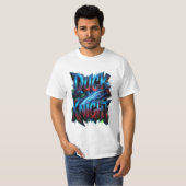 Duck Knight 3D Cyber Graffiti Logo T-shirt (Voorkant volledig)