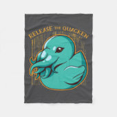 Duck Kraken Release The Quacken Funny Rubber Boxer Fleece Deken (Voorkant)