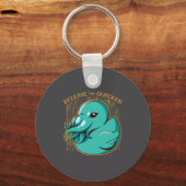 Duck Kraken Release The Quacken Funny Rubber Boxer Sleutelhanger (Voorkant)