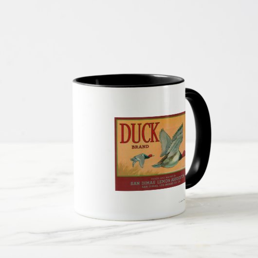 Duck Lemon LabelSan Dimas, CA Mok (Voorkant rechts)