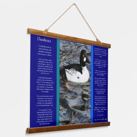 Duck-look met veel ringhals, Duck Desiderata Hangend Wandkleed (Gebogen)