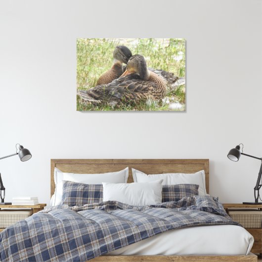 Duck Love Canvas Afdruk (Insitu (Slaapkamer))