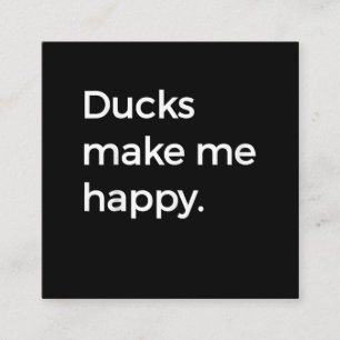 Duck Love I Love Pet Ducks Duck Farmer Vierkante Visitekaartje