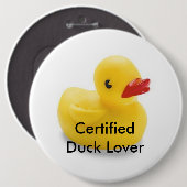 Duck Lover Badge Ronde Button 6,0 Cm (Voorkant /achterkant)