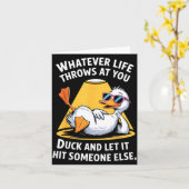 Duck Lover Funny Quote For Men Women Boys Kids Gra Kaart (Gele Bloem)