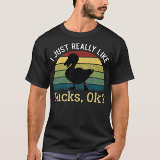 Duck Lover Gift, ik hou echt van Ducks doggie's T-shirt