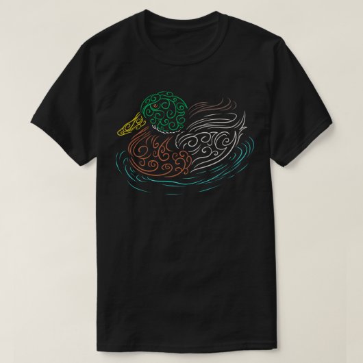Duck Lovers Love Dit Mandala in Shape of a Duck T-shirt (Design voorkant)