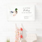 Duck Mallard Baby shower Custom Welkom Spandoek (Insitu)