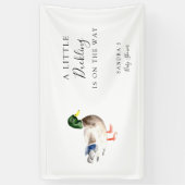 Duck Mallard Baby shower Custom Welkom Spandoek (Verticaal)