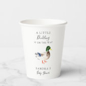Duck Mallard Baby shower Little Duckling Eenvoudig Papieren Bekers (Achterkant)