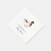 Duck Mallard Baby shower Minimal Modern Elegant Servet (Hoek)