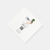 Duck Mallard Baby shower Share Foto's QR-code Servet (Hoek)