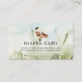 Duck / Mallard Waterverf Field Luier Raffle Ticket Informatiekaartje (Voorkant)