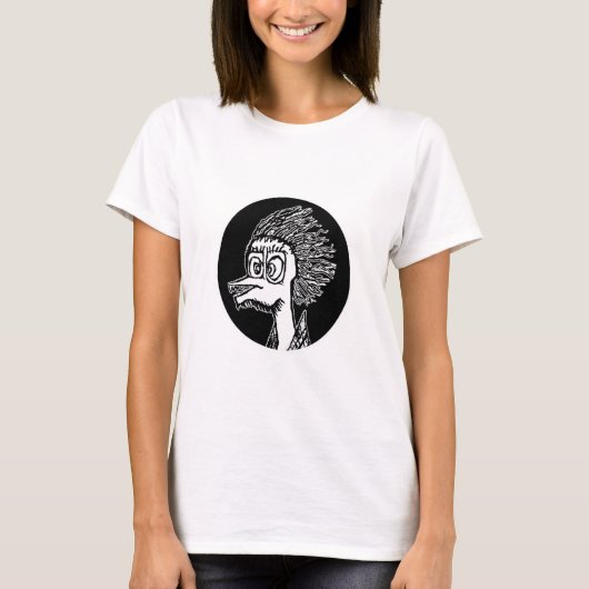 Duck man portret schettering t-shirt (Voorkant)