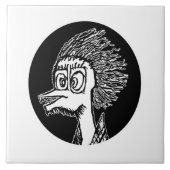 Duck man portret schettering tegeltje (Voorkant)