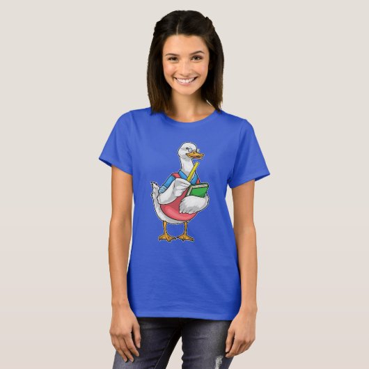 Duck Math Teacher Ruler T-shirt (Voorkant volledig)