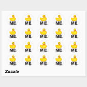 Duck me: Klassieke Duckie Ronde Sticker (Vel)