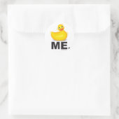 Duck me: Klassieke Duckie Ronde Sticker (Tas)