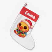 Duck Merry Christmas Winter Dieren Schattigee eend Kleine Kerstsok (Voorkant (Hangend))