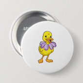 Duck met Daisy Ronde Button 7,6 Cm (Voorkant /achterkant)