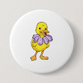 Duck met Daisy Ronde Button 7,6 Cm (Voorkant)