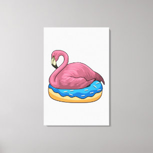 Duck met Donut Canvas Afdruk
