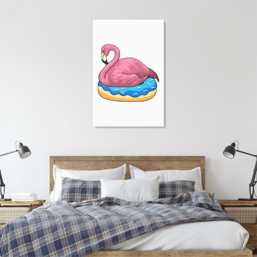 Duck met Donut Canvas Afdruk (Insitu (Slaapkamer))
