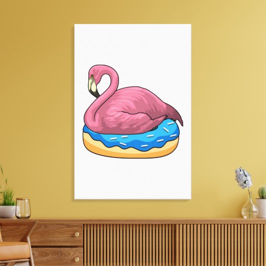 Duck met Donut Canvas Afdruk (Insitu (Woonkamer))