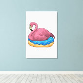 Duck met Donut Canvas Afdruk (Insitu (Houten vloer))